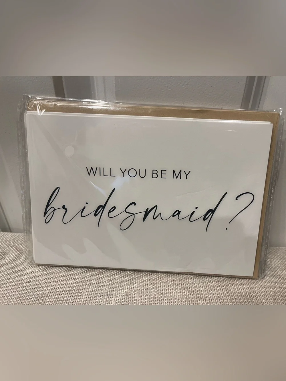 NEW WILL YOU BE MY BRIDESMAID CARDS WITH ENVELOPES- SET OF 6